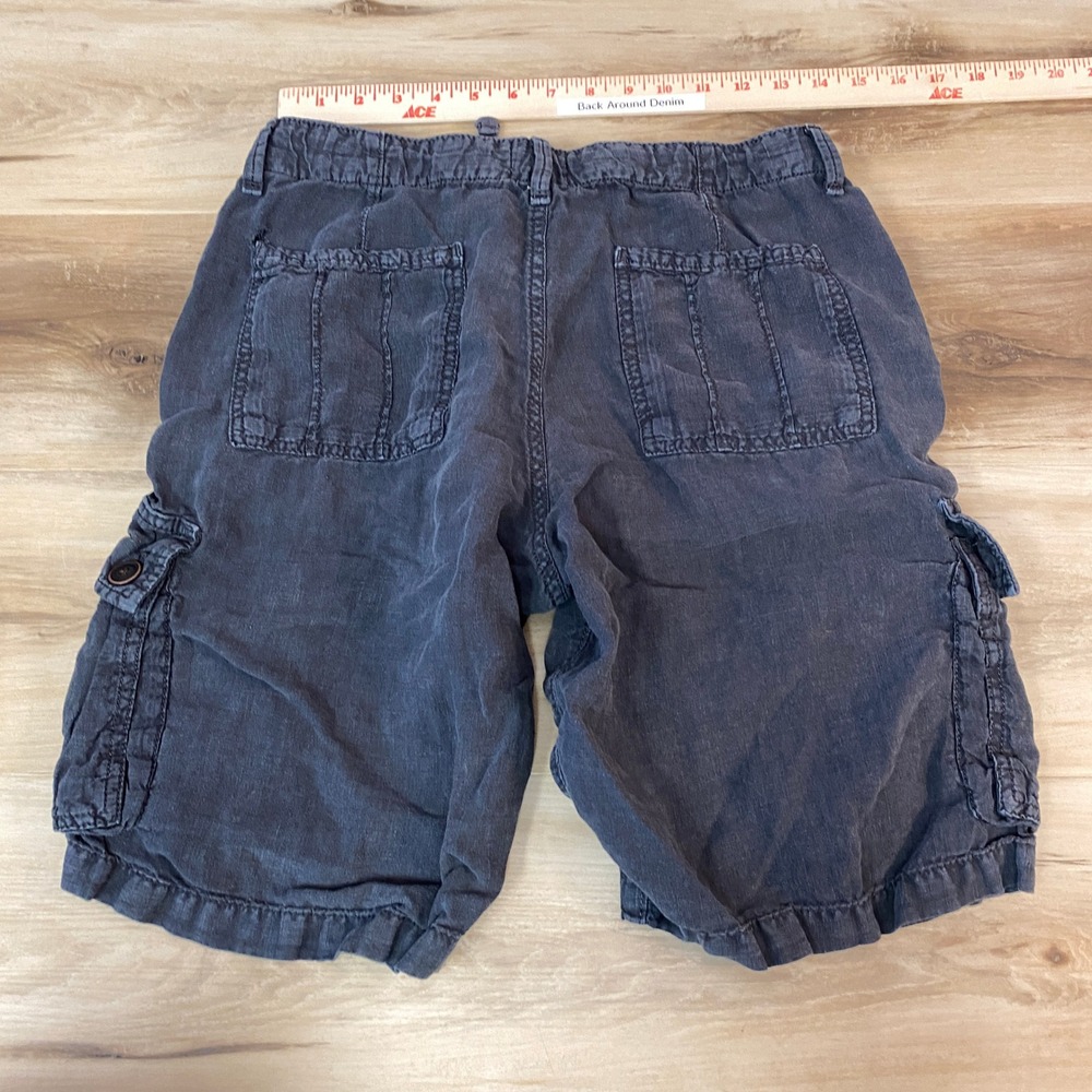 Lucky Brand Cargo Shorts Mens Size 30 Gray Cotton Drawstring Utility Pockets - Picture 5 of 5